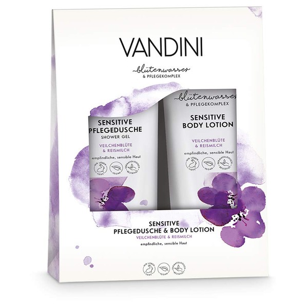 VANDINI Sensitive Wellness Gift Set for Women - Beauty Set with Body Lotion & Shower Gel - Care Set for Women with Body Lotion & Shower Gel for Sensitive & Sensitive Skin - Body Care Set