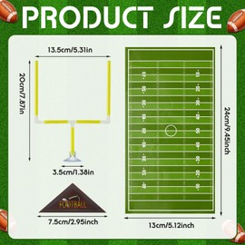 12 Pcs Mini Flick Football Games Football Cake Decorations Mini Table Top Sports Games with Foam Footballs Goal Post and Cards Finger Toys Office Indoor Sports Party Supplies Birthday Gifts(Yellow)