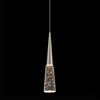 JoollySun Modern Crystal Pendant Light: Brushed Nickel Mini Hanging Light