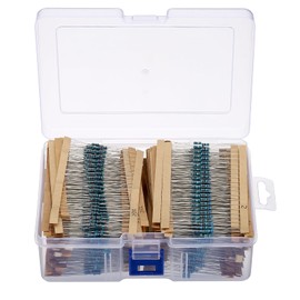 PATIKIL 130 Values Resistors Assortment Kit, 2600pcs Metal Film Fix Resistors 1 Ohm-10M Ohm 1/4w 1% Tolerance for DIY Project Experiments,Blue