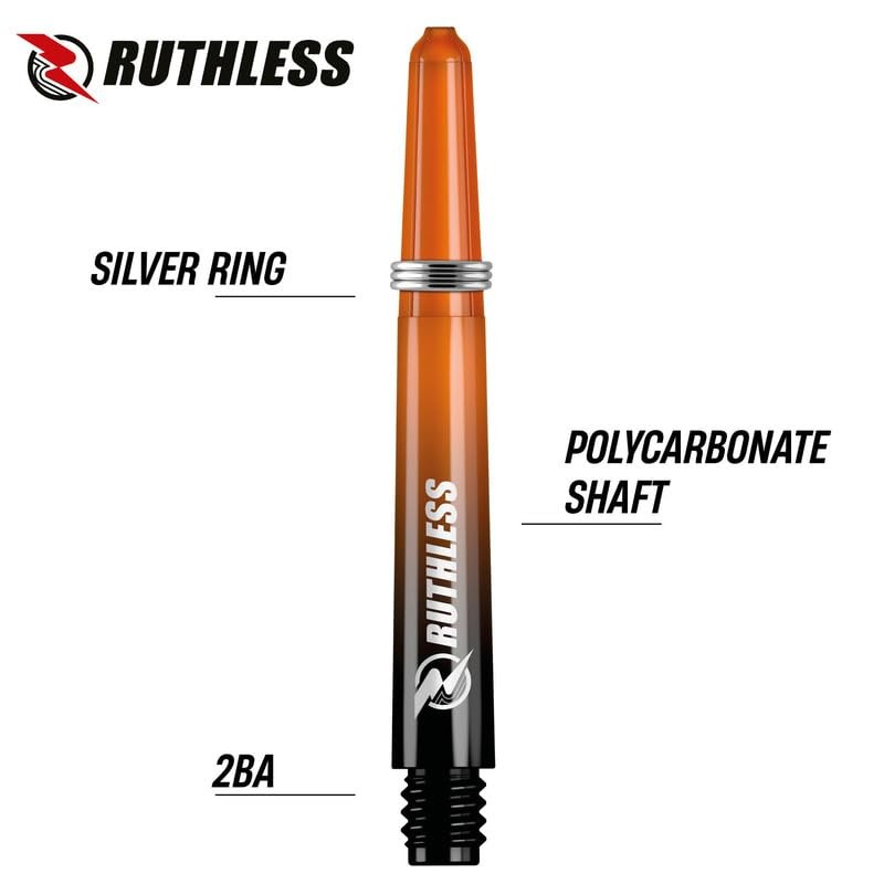 RUTHLESS Deflectagrip Polycarbonate Dart Shafts | Durable Stems with Springs