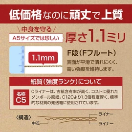 BEAUTY ORIGIN 【10 sheets (75 yen/sheet】UNIPRO Nekoposu (Flea Market/Auction Site) (230*165*29 cm) Cardboard Click Post A5 Size Compact Nekoposu Box 3 cm Yu-Packet Post Easy Mercari Delivery Box