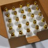 Konictom 25 Pack Candle Light Bulbs,Crystal Clear Torpedo Tip Candelabra