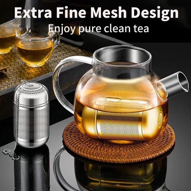 2pcs Tea Infuser, 304 Stainless Steel Tea Strainers for Loose