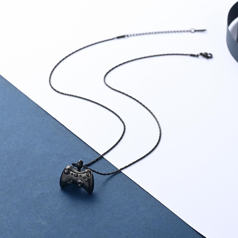 constantlife Cremation Jewelry for Ashes Stainless Steel Gamepad Urn Necklace