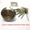 tooloflife Rim Cylinder Lock Kit Brass Door Night Latch Lock