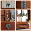 RR ROUND RICH DESIGN Solid Wooden Jewelry Box Makeup and