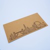 London White (with Gold Shimmer effect) Travel Ticket and Envelope