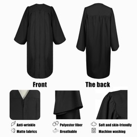 YIIOSS Unisex Matte Cap and Gown 2025 with Tassel Graduation Stole Honor Cord for High School and College Graduation