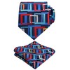 Alizeal Men's Tie with Pocket Square Fashion Elegant Wedding Business Tie Set, 147 Rainbow Square, One Size, 147 Rainbow Square