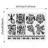 BENECREAT Maya Stencils, 30 x 21 cm Aztec Symbol Painting
