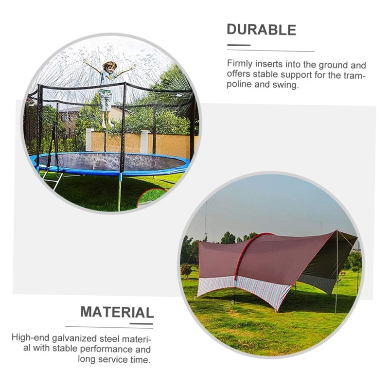 BIUDECO Heavy Duty Ground Stakes with for Trampoline and Swing