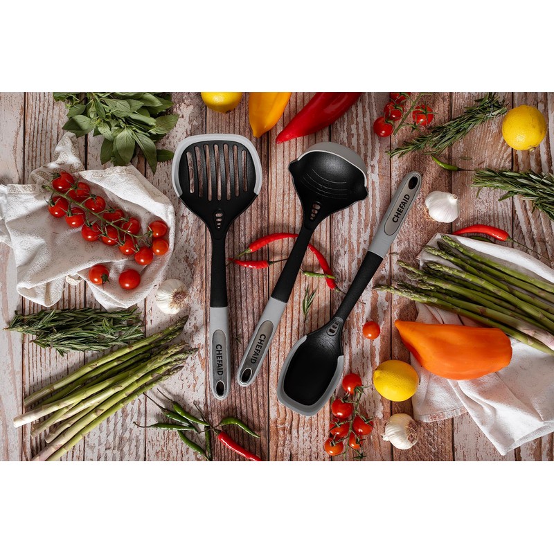Chef Aid Nylon Jumbo Turner, Essential Kitchen Utensil, Includes Grating