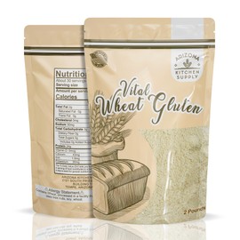 ARIZONA KITCHEN SUPPLY Vital Wheat Gluten – 2 lb Resealable Bag | High-Protein, All-Natural Wheat Protein for Bread, Pizza Dough, Seitan, and More | Vegan & Keto-Friendly Baking Essential