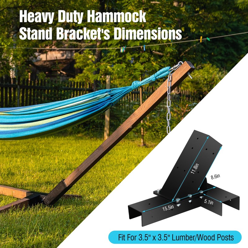 TOPTGO Hammock Stand Bracket, Heavy Duty DIY Hammock Bracket Kits