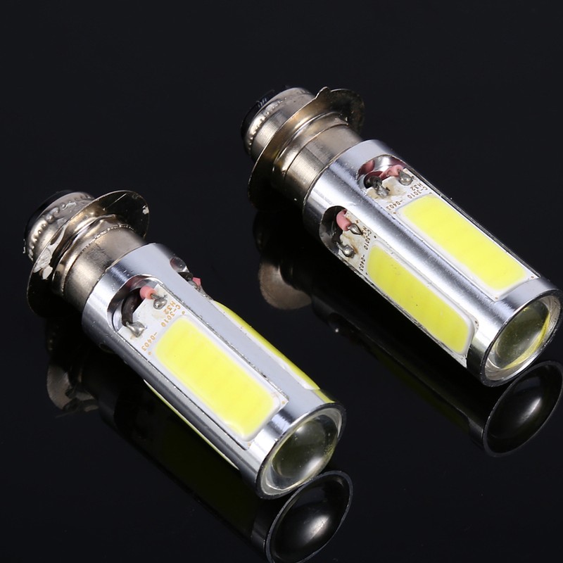 2x 6000K White H6M COB LED Motor Bike/ATV Headlight Fog