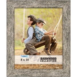 Icona Bay 8x10 (20x25 cm) Brown Oak Picture Frame, Country Rustic Style 8 x 10 Photo Frame, Table Top or Wall Mount, Barnwood Collection
