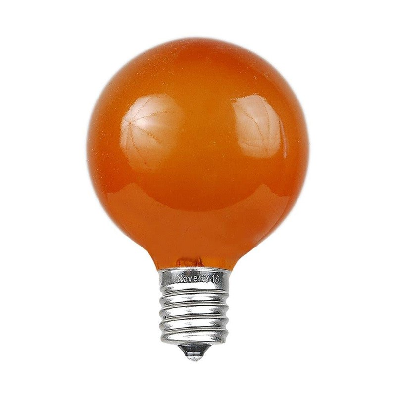 Novelty Lights 25 Pack G40 Orange Outdoor Incandescent Replacement Globe
