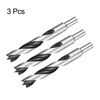 HARFINGTON 3pcs Brad Point Drill Bits 18mm(45/64") Dia Straight Round