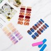 42 Pcs 3 Sheets Nail Stickers Wraps Polish Strips Gradient