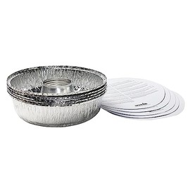 OMNIA Aluminium Mould with Cardboard Lid, Pack of 5