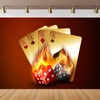 MEETSIOY Casino Backdrop Dice Flame Playing Cards 10x7ft Photography Background