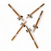 5 Pair Japanese Asian Bamboo Chopsticks Set with Panda Ceramic