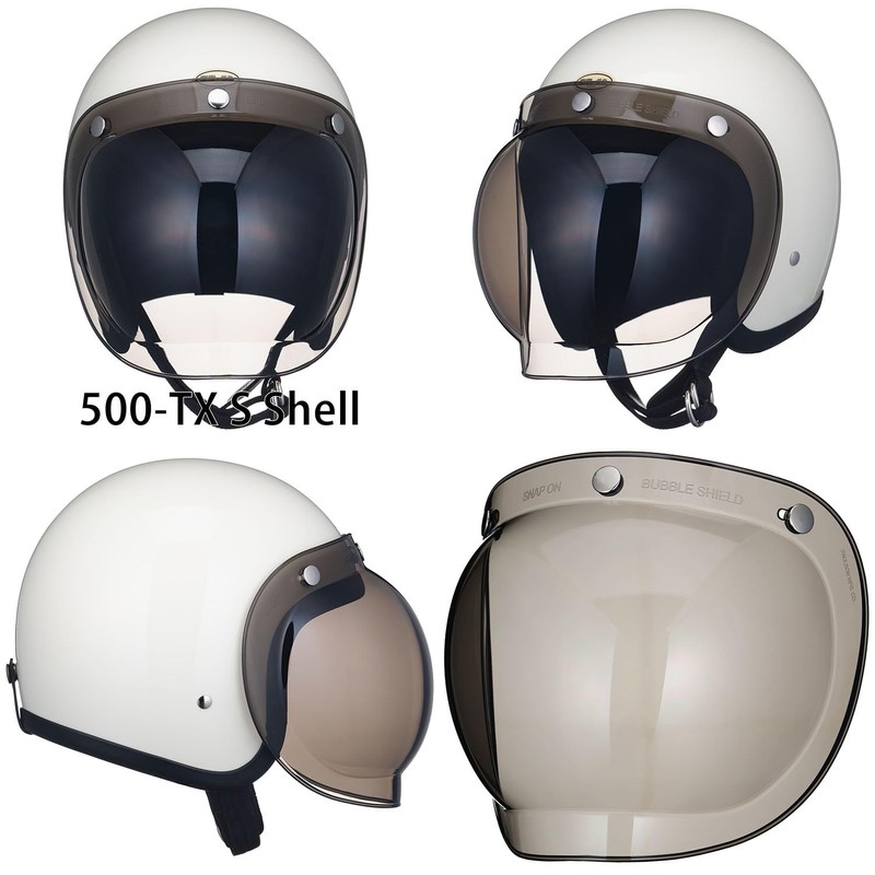 TT&CO. Paulson Bubble Shield Light Smoke Jet Helmet Full Face