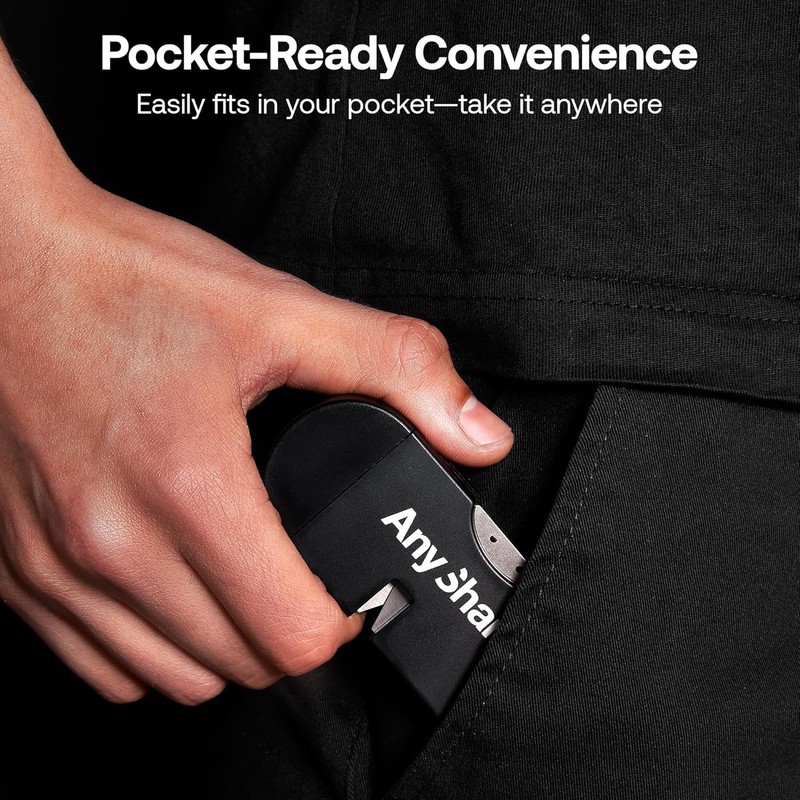 AnySharp Tactical Pocket Knife Sharpener - Easy to Use Sharpening