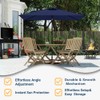 Patio Kingdom 6.5' x 10' Rectangular Patio Umbrella Large Outdoor