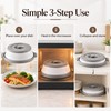 Collapsible Microwave Splatter Cover for Plates & Bowls – Foldable