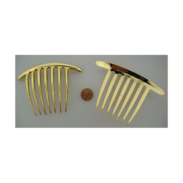 GOLD FRENCH TWIST - 4.25"x 3" HAIR COMBS - Lots