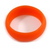 Avalaya Bold Orange Matte Acrylic Bangle Bracelet – 30mm Wide,