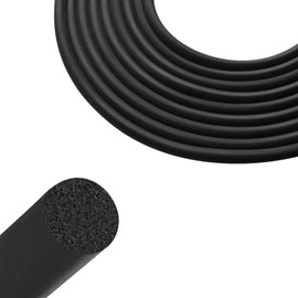 Backer Rod 1/4 Inch, EPDM Rubber Foam Caulk Saver 16.4' Black Weather Strip Seal for Concrete Joints, Wall Cracks, Driveway and Joint Fillers.