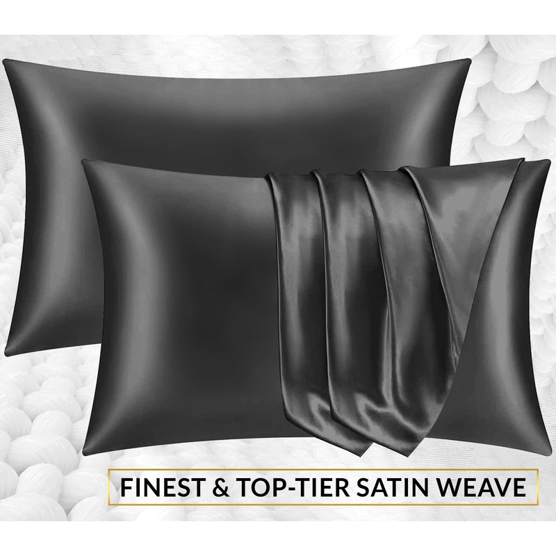 Pamposh Satin Silk Pillowcases For Hair And Skin 4 Pack