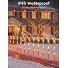 Upgraded 24 Pack Candy Cane Solar Lights Outdoor Waterproof, Rechargeable