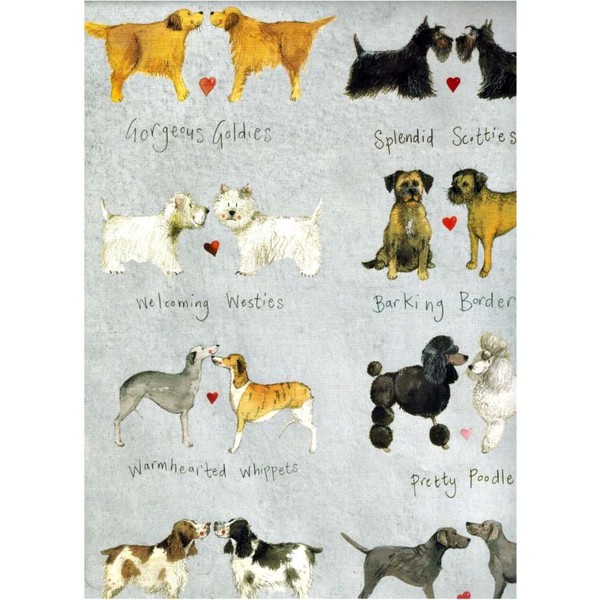 Alex Clark Delightful Dogs Rolled Gift Wrap Paper 2 Sheets 19.5 in x 27.5 in