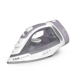 T-Fal Virtuo Steam Iron for Clothes with Retractable Cord, Portable Iron and Steamer for Clothes, Ceramic Nonstick Soleplate, 1500 Watts, Anti-Drip, Auto-Off, Scratch Resistant, Grey