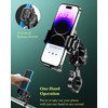 BRCOVAN Motorcycle Phone Mount with Vibration Dampener, Anti-Theft Handlebar Cellphone