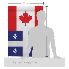 Canada Quebec House Flag - Regional Provinces Canadian Territories Region Country Particular Area - Decoration Banner Small Garden Yard Gift Double-Sided Made in USA 28 X 40