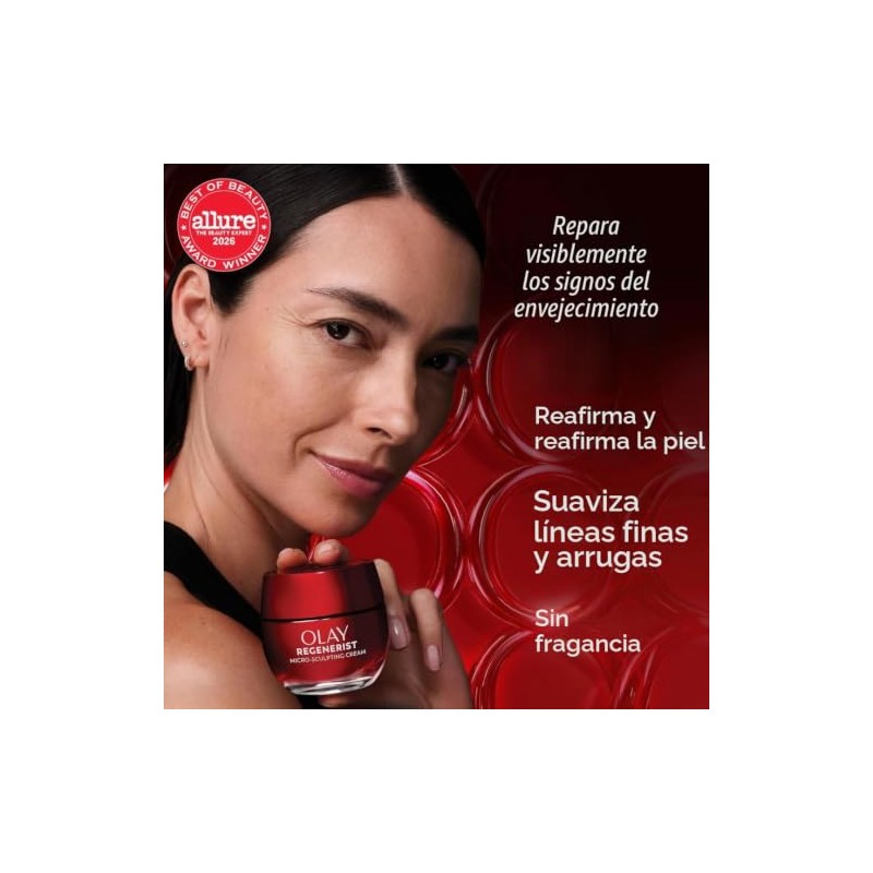 Olay Anti-aging Face Moisturizer Cream Regenerist, Micro-sculpting and Fragrance-free, 1.7