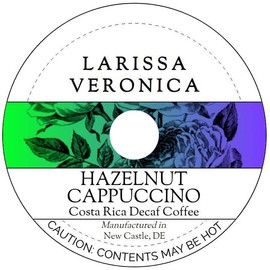 Hazelnut Cappuccino Costa Rica Decaf Coffee (Single Serve K-Cup Pods) (Gourmet, Naturally Flavored, Whole Coffee Beans) (12 pods, ZIN: 578128)