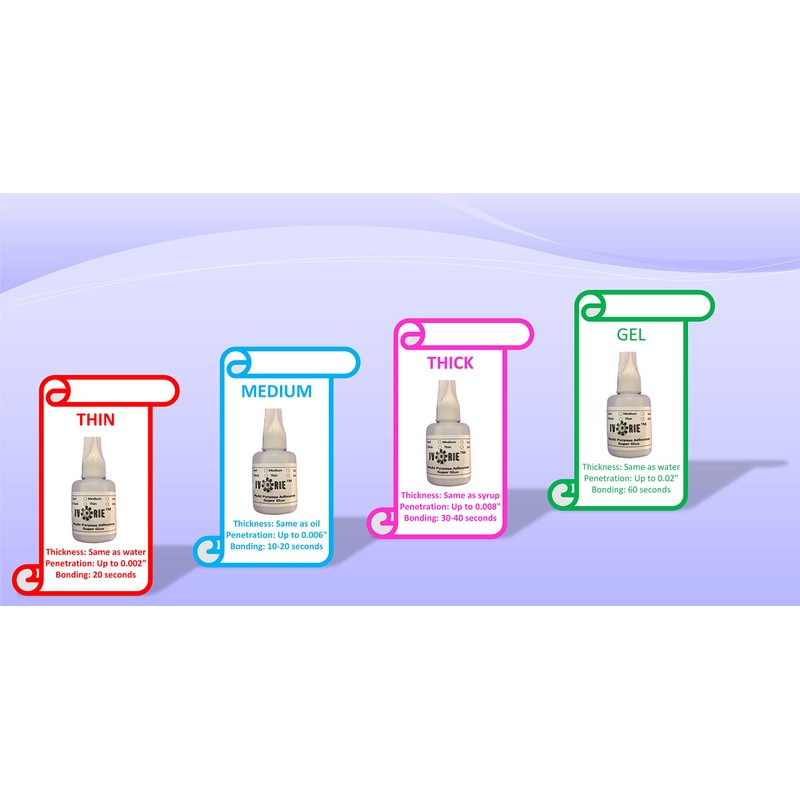 Ivorie Instant Bonding Glue Adhesive - Dental Lab (Medium -