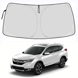 Honda CR-V CRV 2017-2024 Sun Shade Sunshade Windshield Cover, 4-Layer Foldable 240T Sunshade Cover Protector Block UV Custom Fit CR-V SUV, LX, EX, EX-L, EX-L Navi