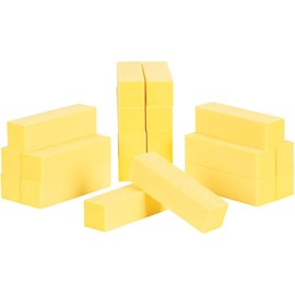 ForPro Ultra Gold Buffing Block, 240 Grit, Four-Sided Manicure & Pedicure Nail Buffer, 3.75” L x 1” W x 1” H, 20-Count