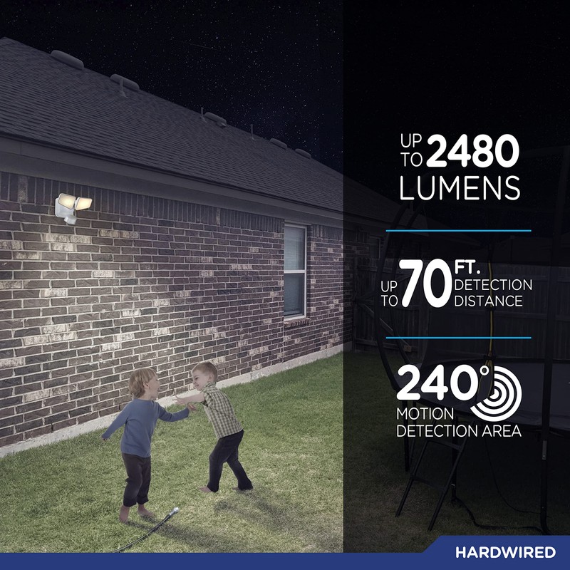 Enbrighten 2-in-1 LED Flood Light Outdoor, Security Light, 2480 Lumens,