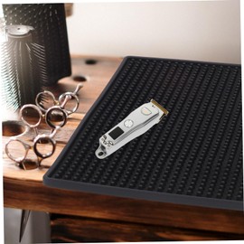 Healeved PVC Slip Barber Organizer Mat Hair Salon Station Pad with Protruding Points Non Slip Surface for Hair Clippers and Styling Tools Stable Work Surface for Barbershop Use