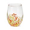 tag 16 oz. PebbleGlass Stemless Wine Orange Multi Dishwasher Safe