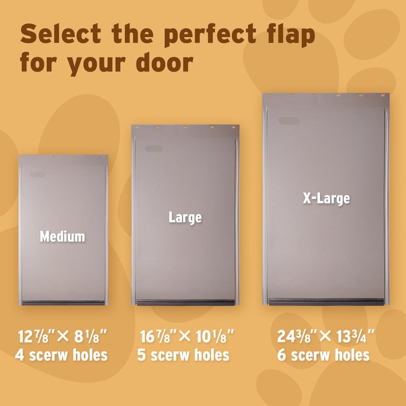 PAC11-11039 Dog Door Replacement Flap | Heavy-Duty PVC Material |