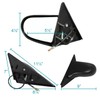 Spec-D Tuning Power Sports Side Mirrors Black Compatible with 1994-2001